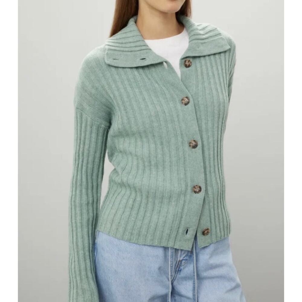 Madewell Oversize Collar Cardigan Sweater Carolina Wool Blend